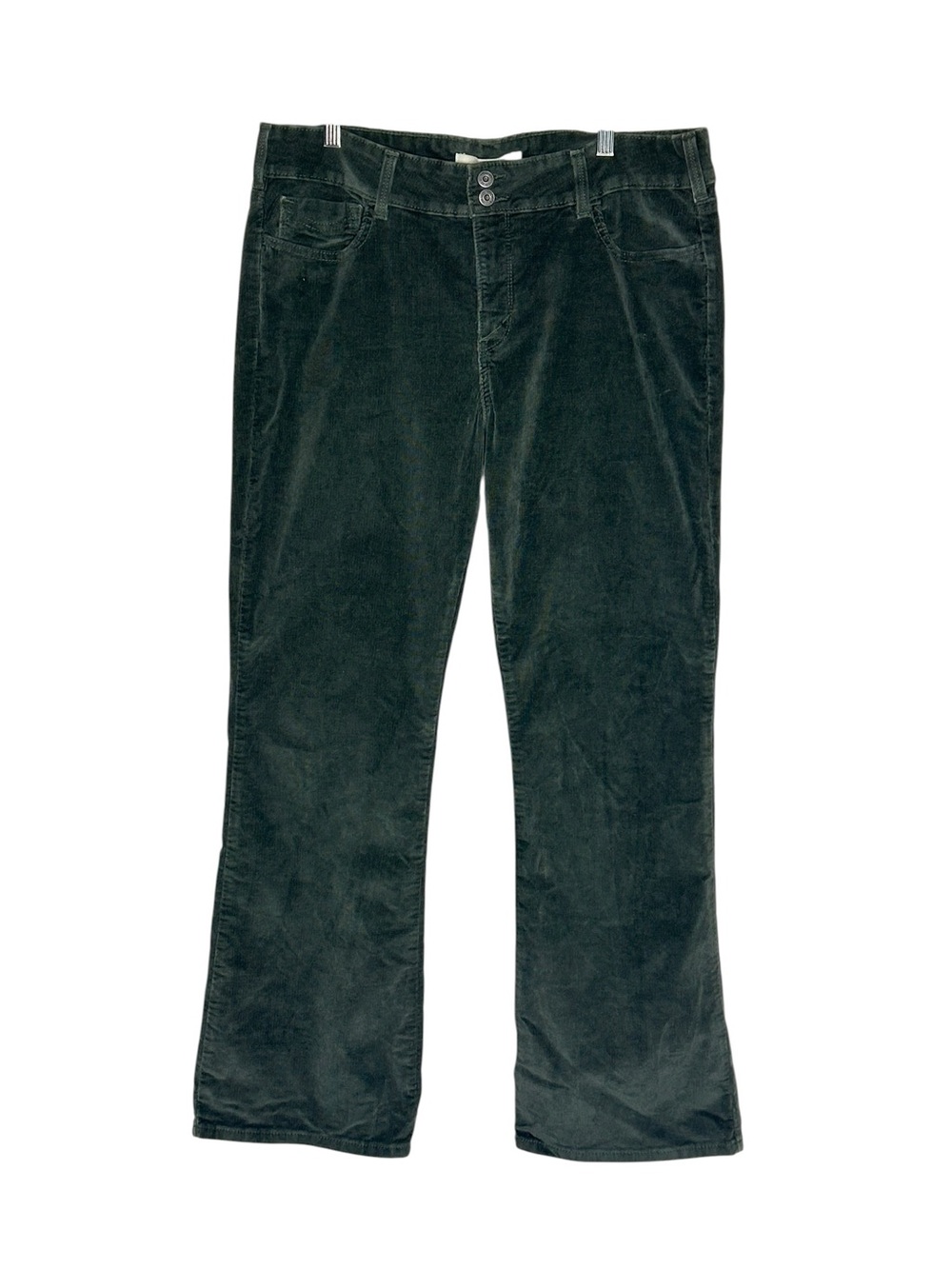 Levi's Women’s 526 Slender Boot Cut Dark Green Corduroy Dark Academia Pants Sz16 - Picture 1 of 10